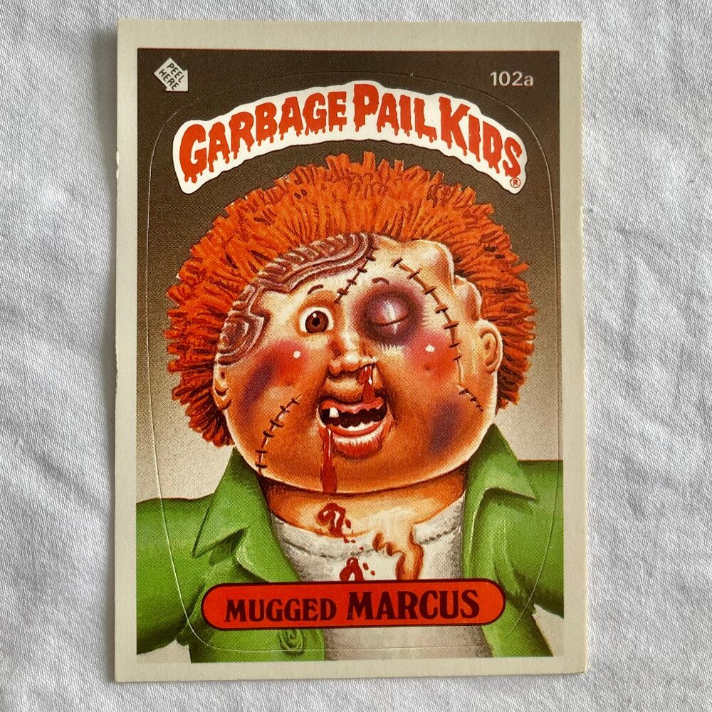 Garbage Pail Kids Card 1986 Topps - 102a Mugged Marcus